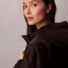Giacca a vento con logo jacquard