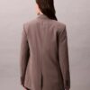 Giacca blazer doppiopetto in misto gabardine di lana
