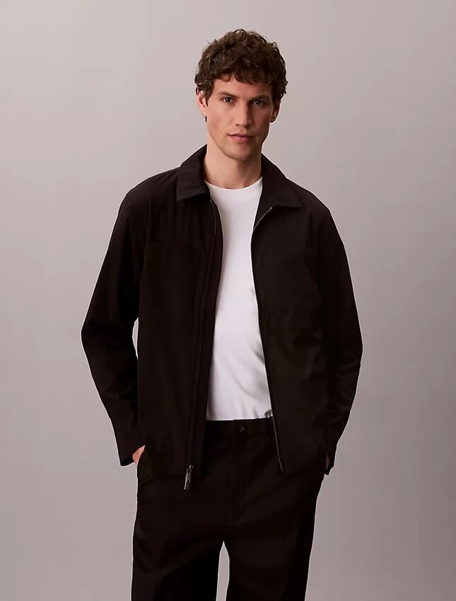Giacca blouson in seersucker Giacca blouson in seersucker