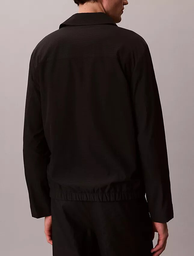 Giacca blouson in seersucker Giacca blouson in seersucker