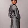 Giacca bomber in Denim lucido Giacca bomber in Denim lucido