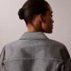 Giacca bomber in Denim lucido Giacca bomber in Denim lucido