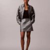 Giacca bomber in Denim lucido Giacca bomber in Denim lucido