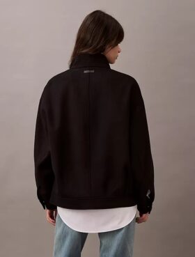 Giacca bomber in misto lana