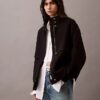 Giacca bomber in misto lana