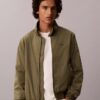 Giacca bomber in nylon a trama quadrettata