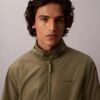Giacca bomber in nylon a trama quadrettata