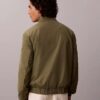 Giacca bomber in nylon a trama quadrettata