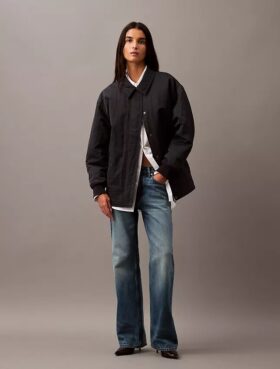 Giacca bomber in nylon stropicciato