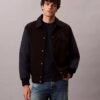 Giacca bomber varsity in nylon e cotone Giacca bomber varsity in nylon e cotone