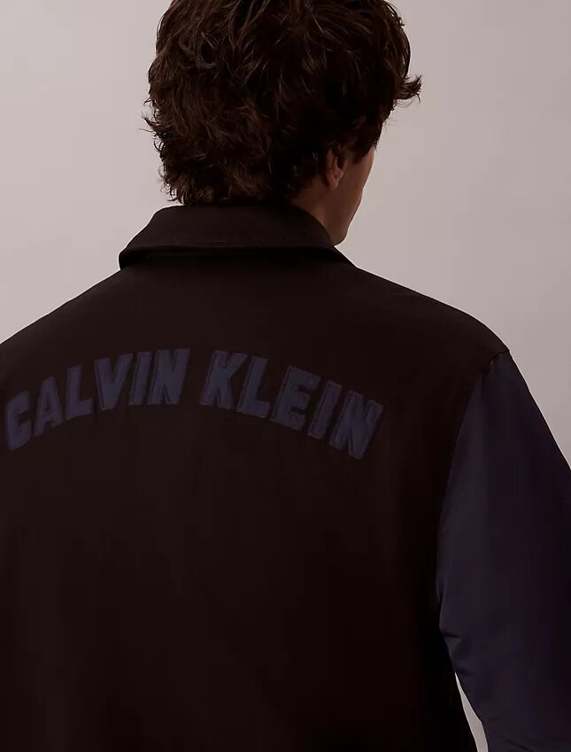 Giacca bomber varsity in nylon e cotone Giacca bomber varsity in nylon e cotone