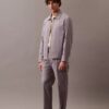 Giacca-camicia classica con zip in misto cotone Giacca-camicia classica con zip in misto cotone