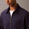 Giacca-camicia classica con zip in misto cotone Giacca-camicia classica con zip in misto cotone