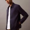 Giacca-camicia classica con zip in misto cotone Giacca-camicia classica con zip in misto cotone