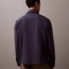 Giacca-camicia classica con zip in misto cotone Giacca-camicia classica con zip in misto cotone