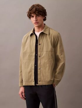 Giacca-camicia classica in misto nylon