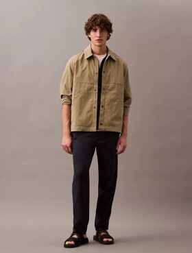 Giacca-camicia classica in misto nylon