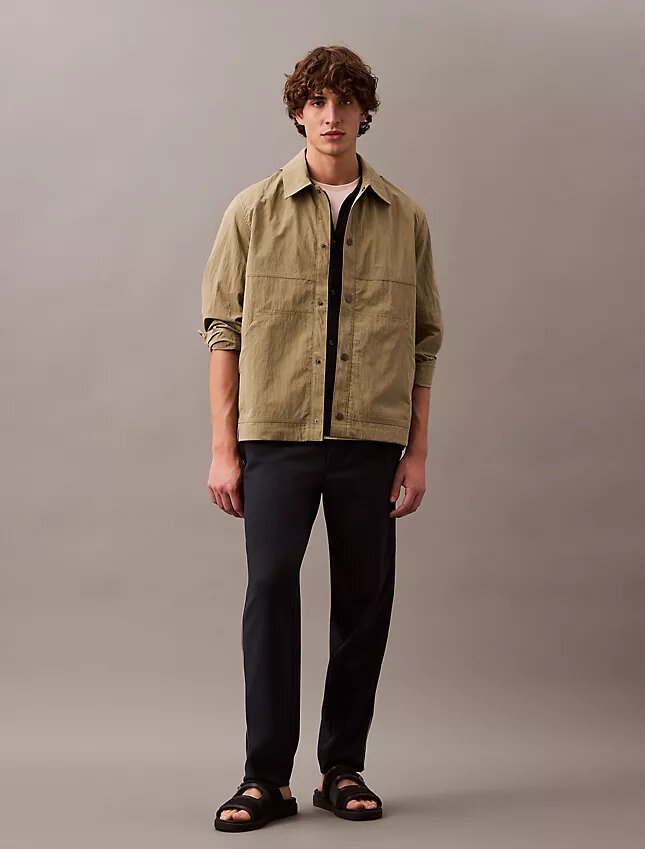 Giacca-camicia classica in misto nylon Giacca-camicia classica in misto nylon