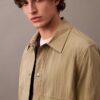 Giacca-camicia classica in misto nylon Giacca-camicia classica in misto nylon