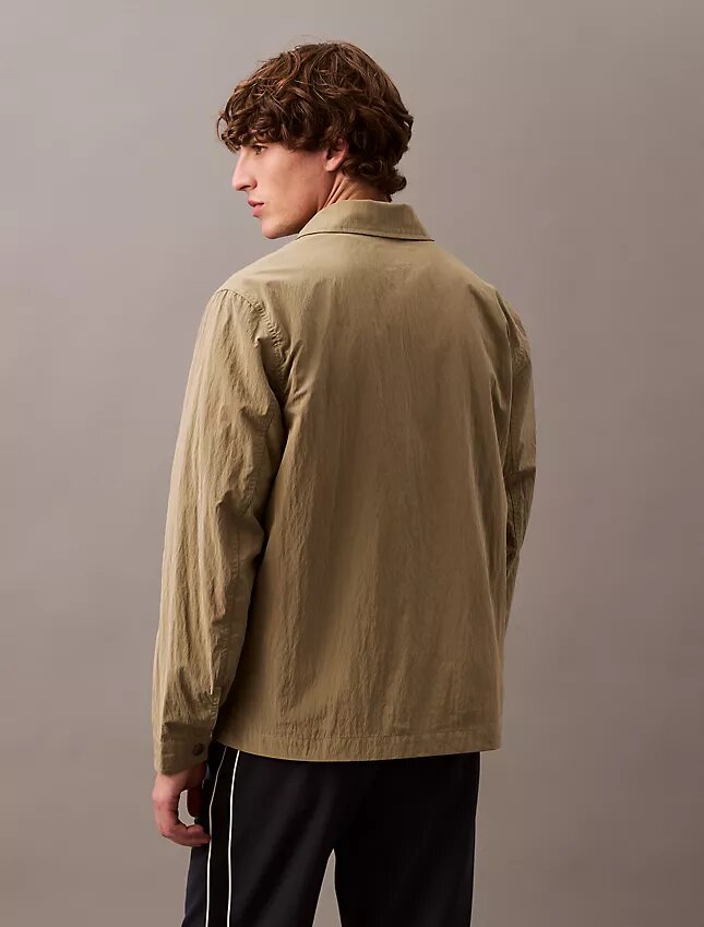 Giacca-camicia classica in misto nylon Giacca-camicia classica in misto nylon