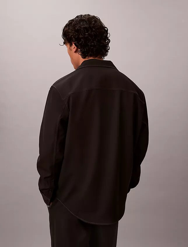 Giacca-camicia dal taglio morbido in misto lana Giacca-camicia dal taglio morbido in misto lana