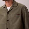 Giacca camicia in misto lino e cotone