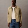 Giacca classica con zip in misto cotone Giacca classica con zip in misto cotone