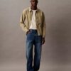 Giacca classica con zip in misto cotone Giacca classica con zip in misto cotone