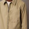 Giacca classica con zip in misto cotone Giacca classica con zip in misto cotone
