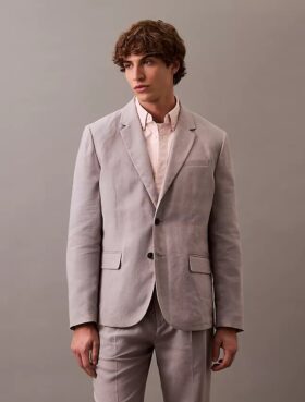 Giacca classica in misto lino