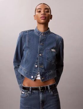 Giacca corta in denim