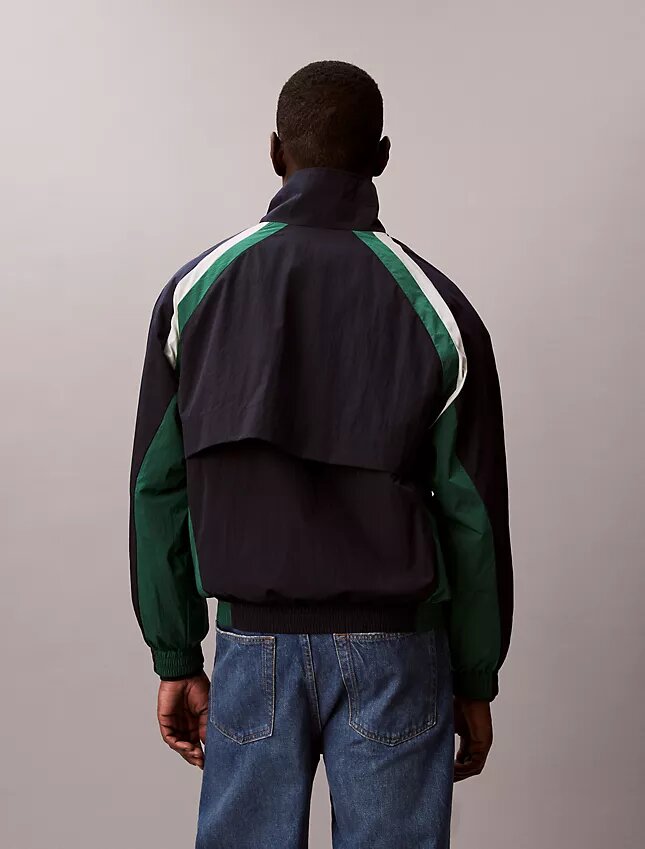 Giacca da tuta in nylon con blocchi di colore Giacca da tuta in nylon con blocchi di colore