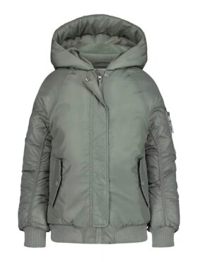 Giacca imbottita con maniche raglan da bambina