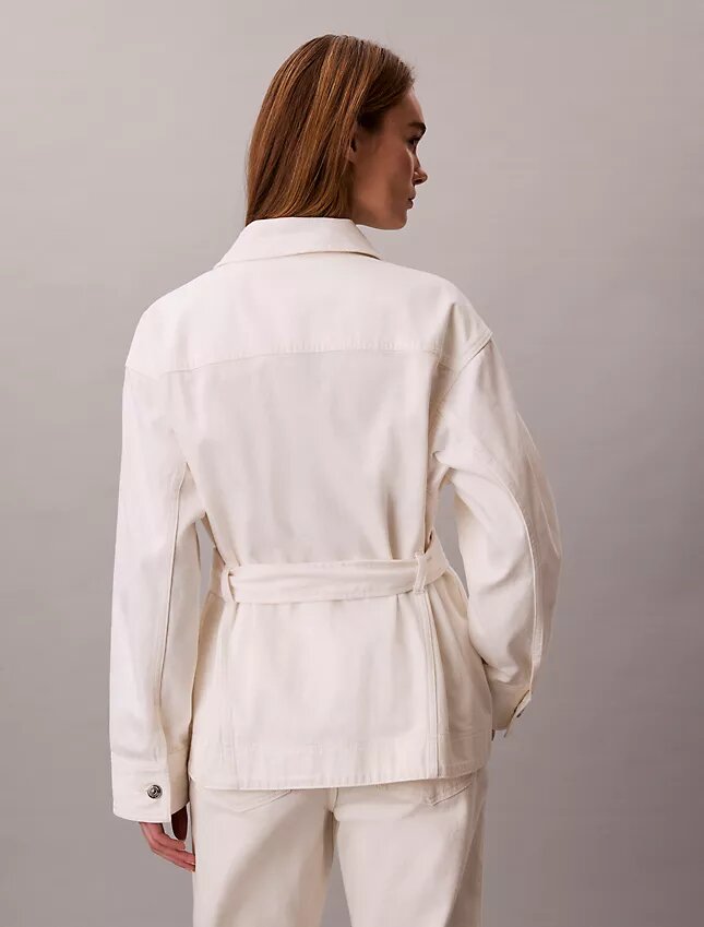 Giacca in denim con cintura Giacca in denim con cintura