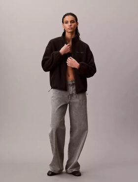 Giacca in pile con zip