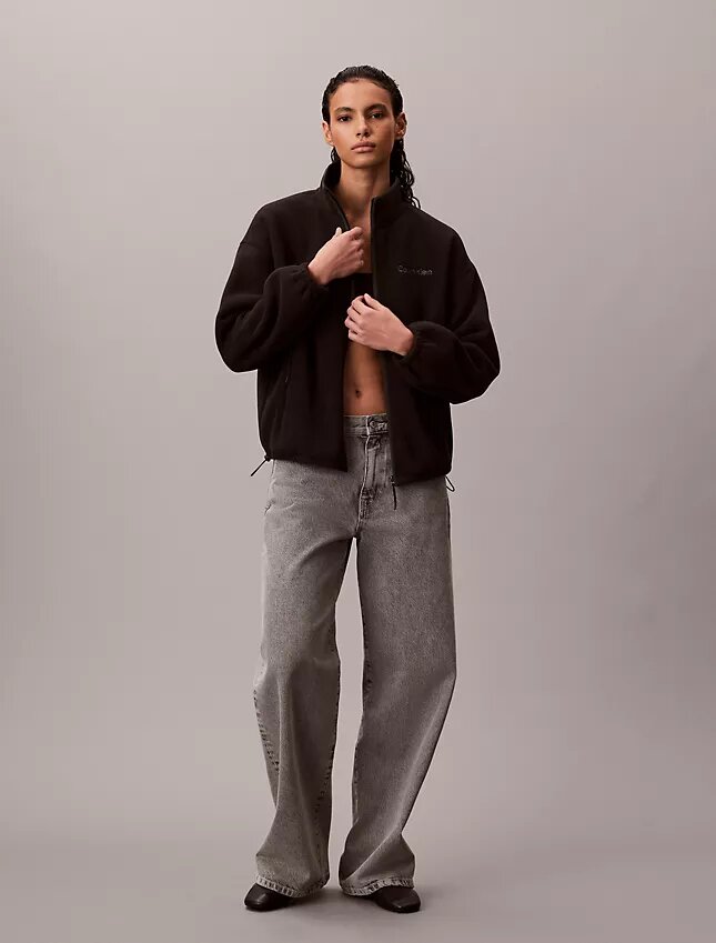 Giacca in pile con zip Giacca in pile con zip