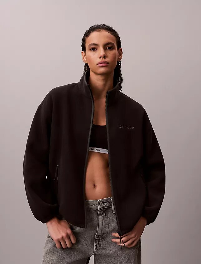 Giacca in pile con zip Giacca in pile con zip