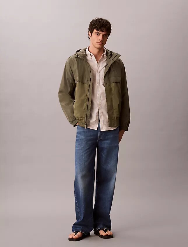 Giacca leggera in nylon misto Giacca leggera in nylon misto