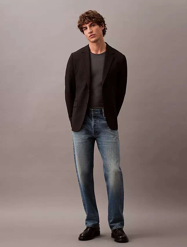 Giacca slim in gabardine di lana Giacca slim in gabardine di lana