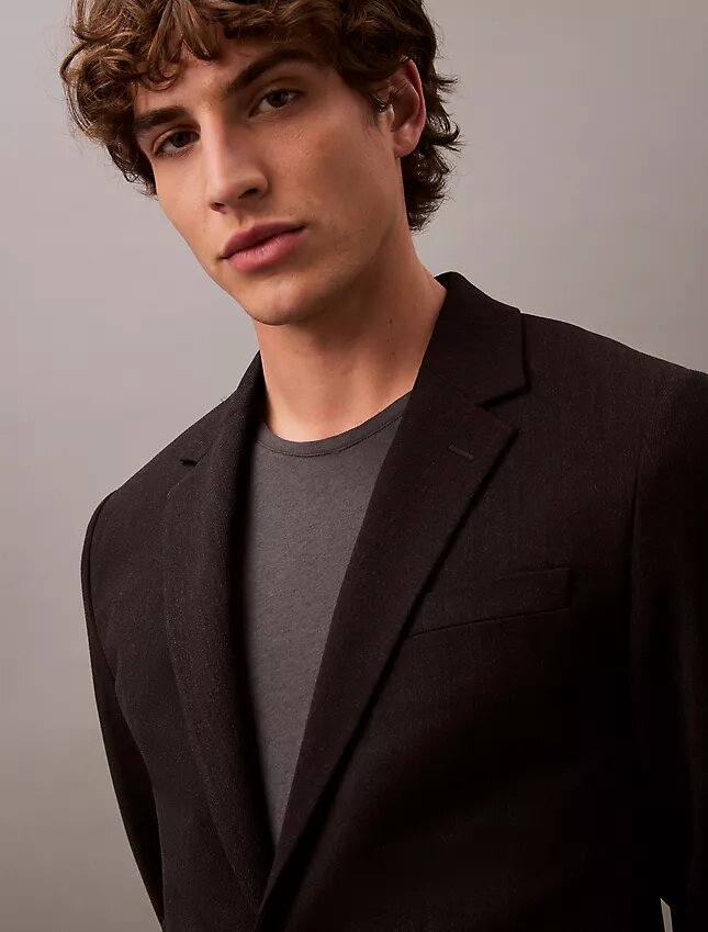 Giacca slim in gabardine di lana Giacca slim in gabardine di lana