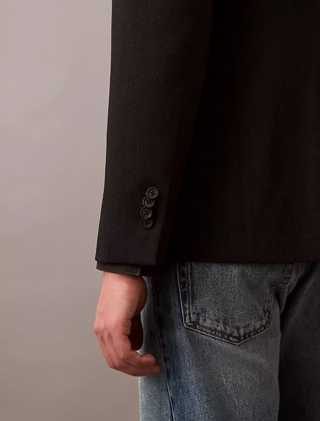 Giacca slim in gabardine di lana Giacca slim in gabardine di lana