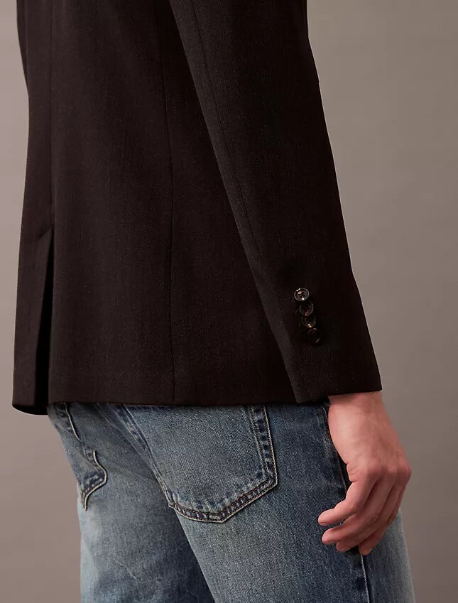 Giacca slim in gabardine di lana Giacca slim in gabardine di lana
