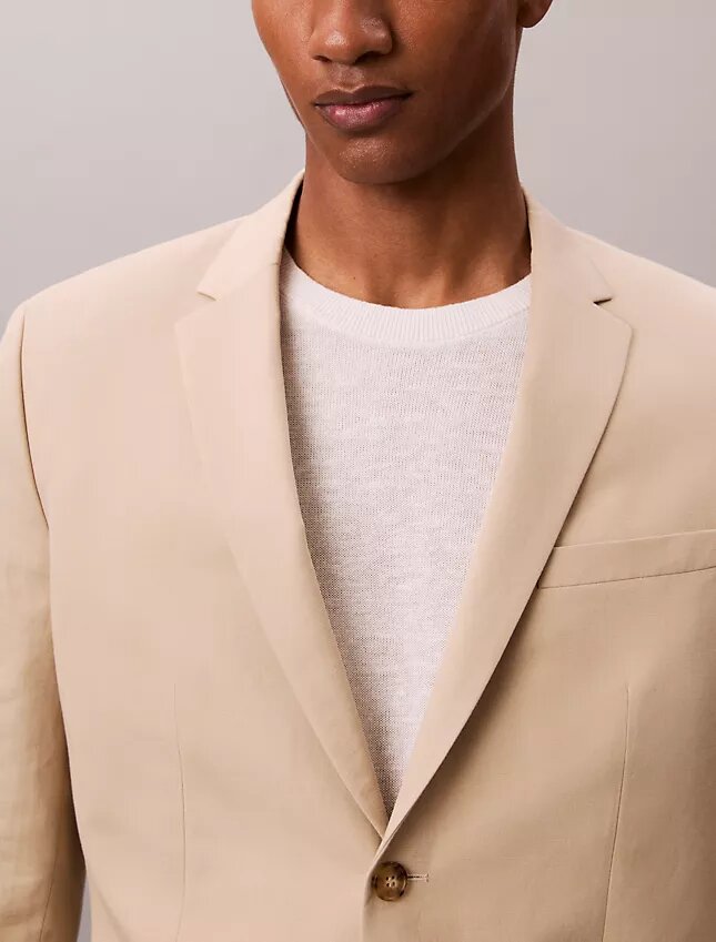 Giacca slim in misto lino Giacca slim in misto lino