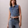 Gilet senza maniche in Denim Gilet senza maniche in Denim