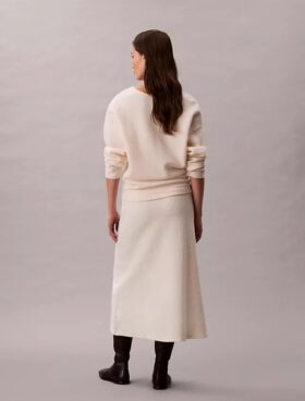 Gonna midi in lana merino