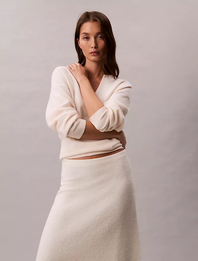Gonna midi in lana merino Gonna midi in lana merino