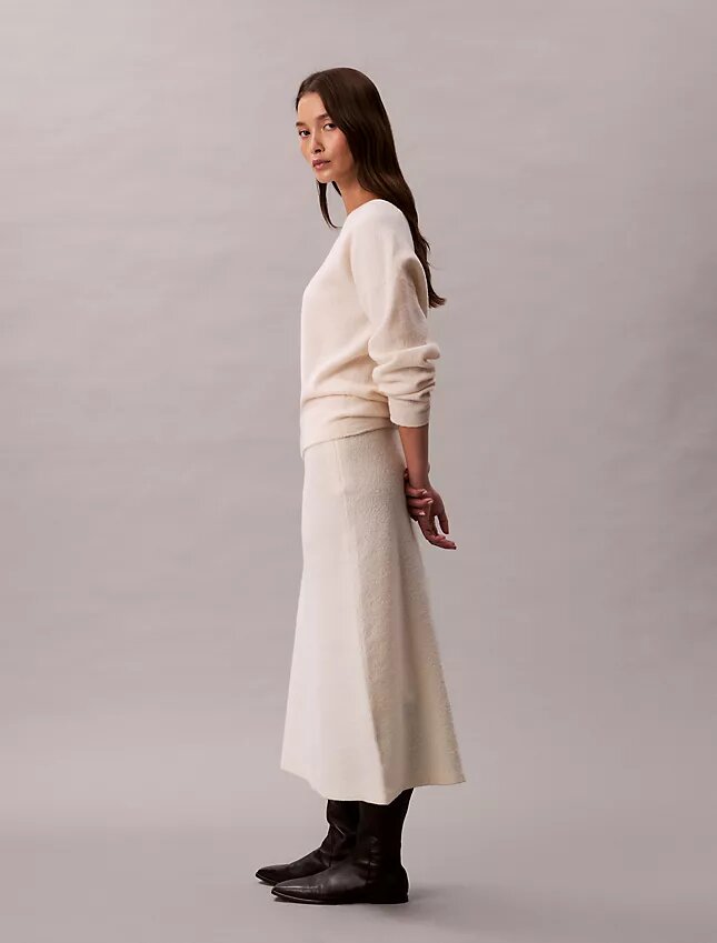 Gonna midi in lana merino Gonna midi in lana merino