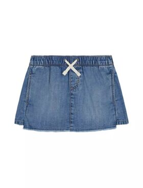 Gonnelline-pantaloncini in Denim con coulisse da bambina