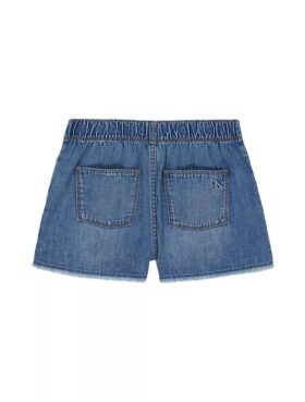 Gonnelline-pantaloncini in Denim con coulisse da bambina