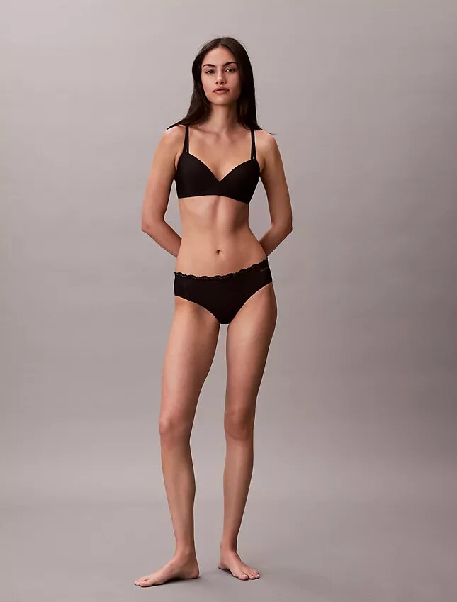 Hipster in microfibra elasticizzata con pizzo, confezione da 3 Hipster in microfibra elasticizzata con pizzo, confezione da 3